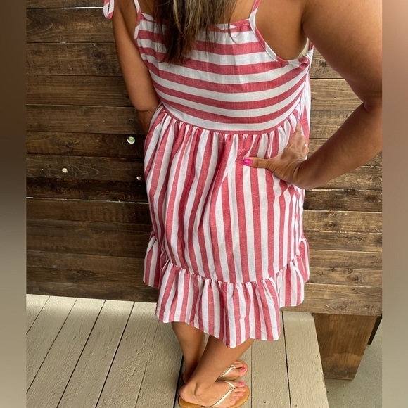 Red & White Sundress size large - Picture 4 of 5